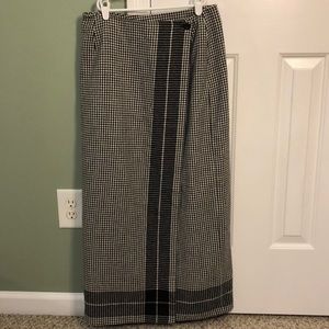 Herringbone Wool Pencil Skirt